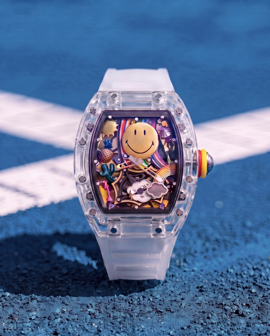 M-88 Smiley Transparent skeleton watch