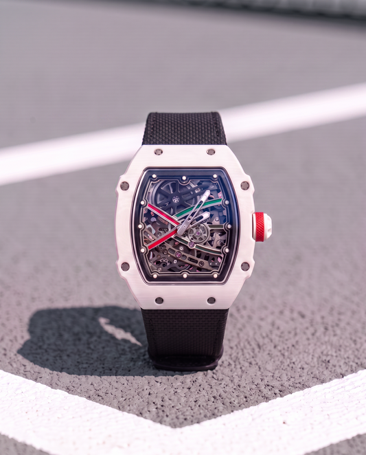 Monarque Blanc skeleton watch