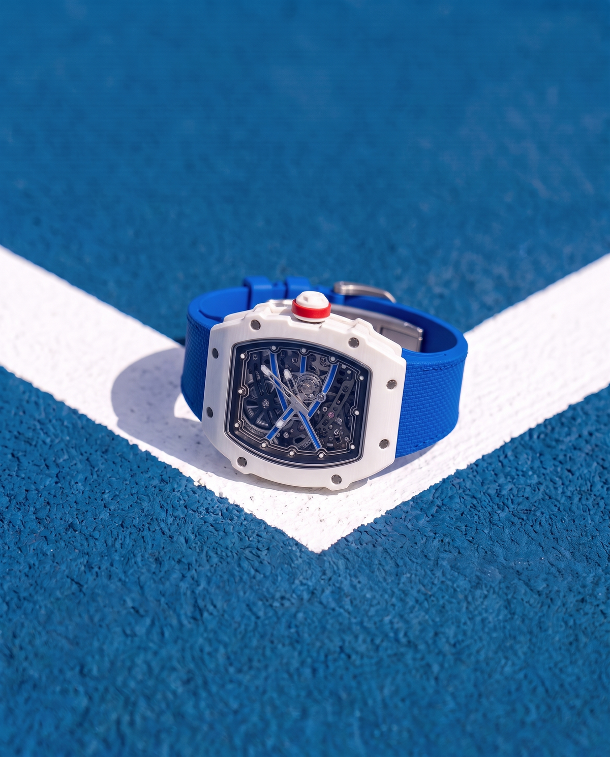 Cobalt Rally skeleton watch