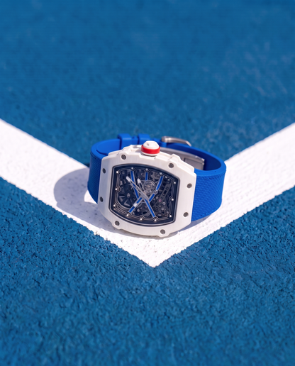 Cobalt Rally skeleton watch