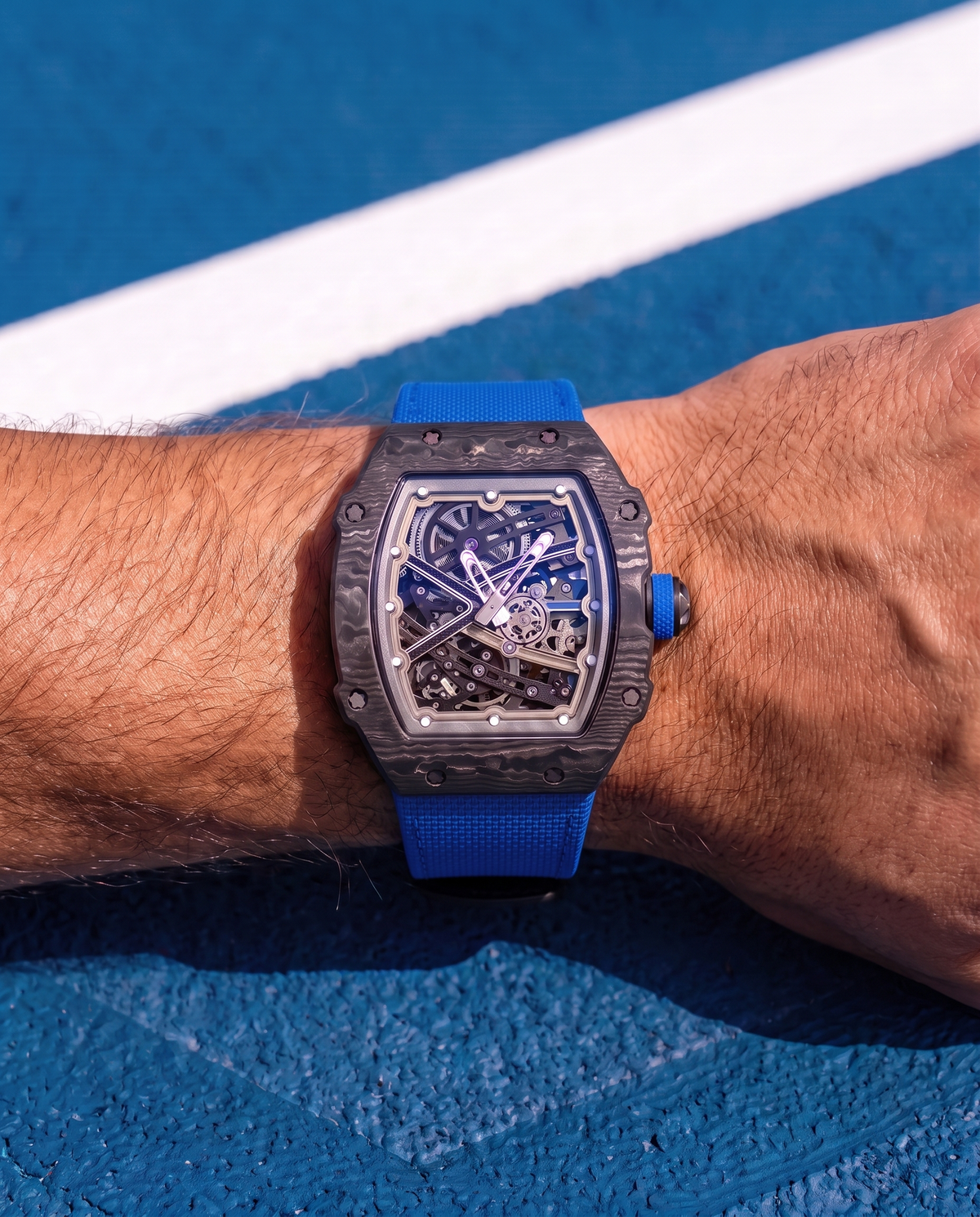 Azurith skeleton watch